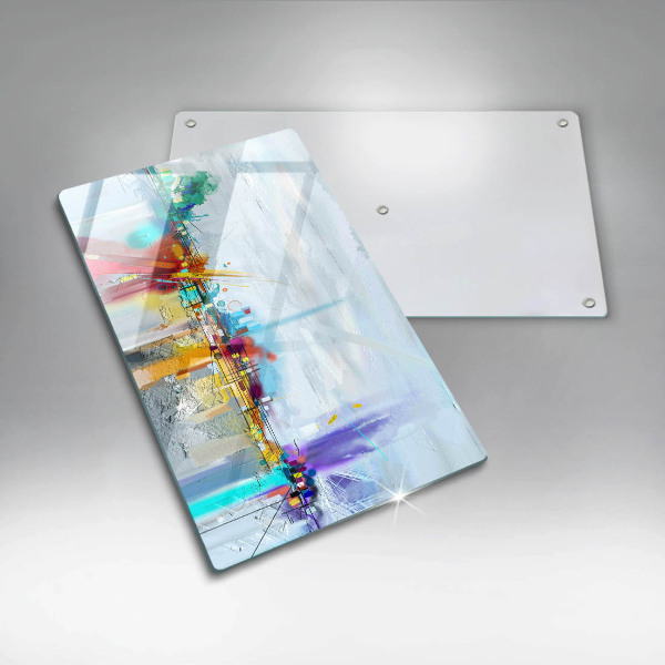 Steklena podloga za rezanje Naslikana abstrakcija