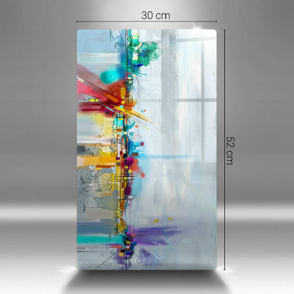 Steklena podloga za rezanje Naslikana abstrakcija