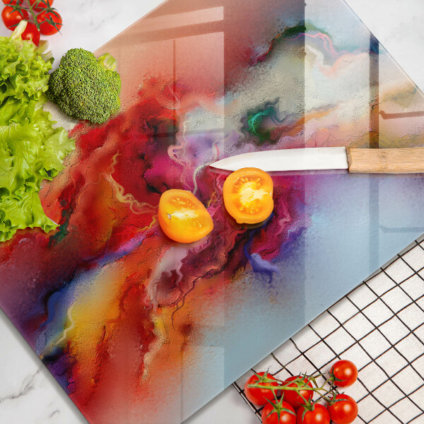 Steklena podloga za rezanje Dimna abstrakcija