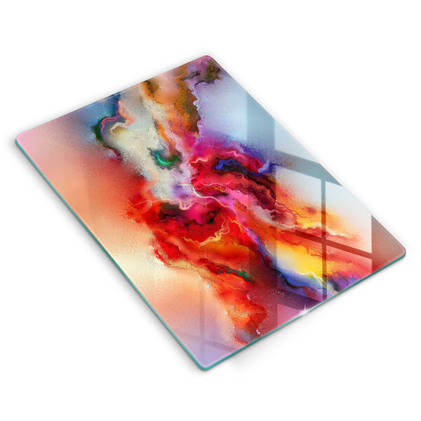 Steklena podloga za rezanje Dimna abstrakcija