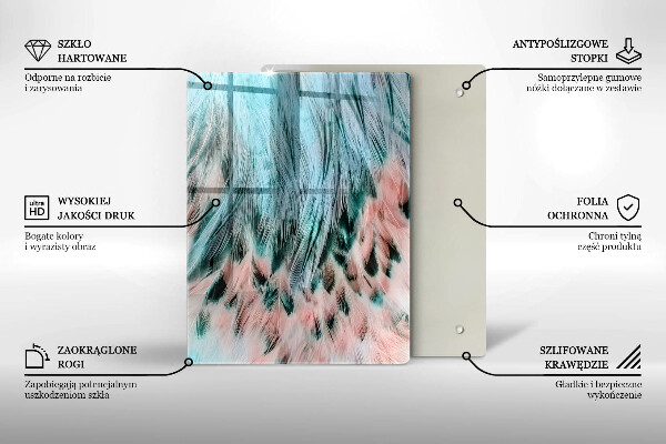 Steklena podloga za rezanje Dimna abstrakcija