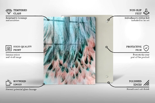 Steklena podloga za rezanje Dimna abstrakcija