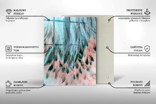 Steklena podloga za rezanje Dimna abstrakcija