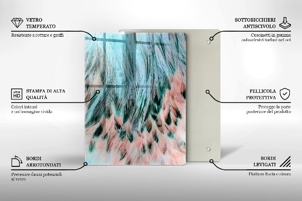 Steklena podloga za rezanje Dimna abstrakcija