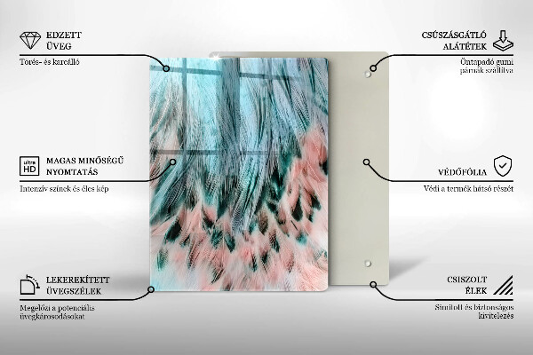 Steklena podloga za rezanje Dimna abstrakcija