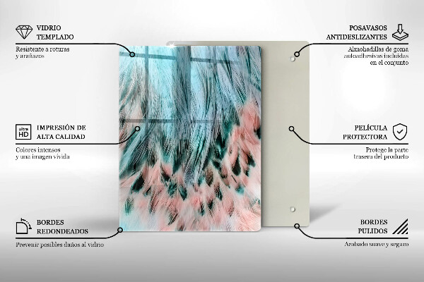 Steklena podloga za rezanje Dimna abstrakcija