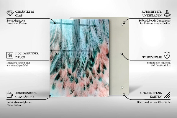Steklena podloga za rezanje Dimna abstrakcija