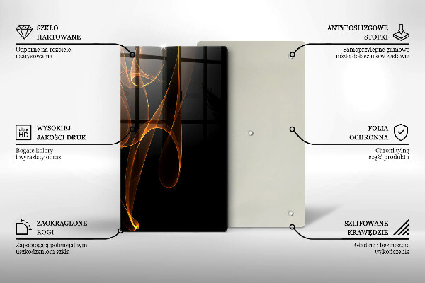 Steklena podloga za rezanje Abstraktne črte