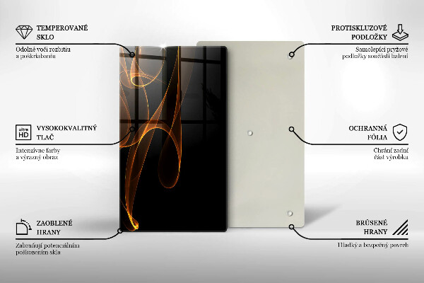 Steklena podloga za rezanje Abstraktne črte