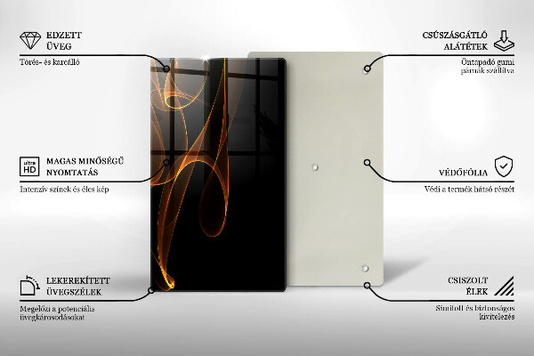 Steklena podloga za rezanje Abstraktne črte