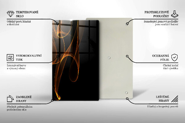 Steklena podloga za rezanje Abstraktne črte