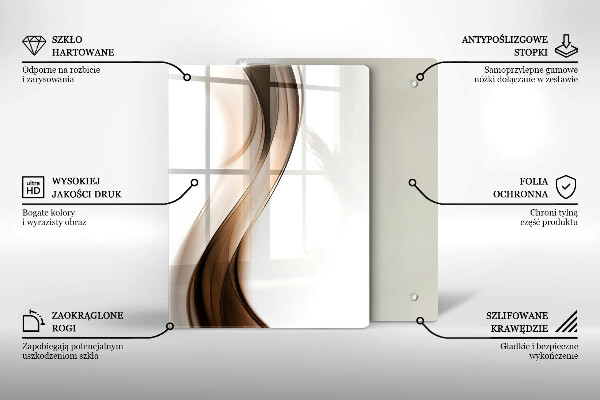 Steklena podloga za rezanje Abstraktne črte