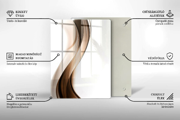 Steklena podloga za rezanje Abstraktne črte