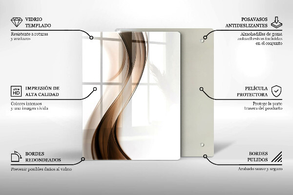 Steklena podloga za rezanje Abstraktne črte