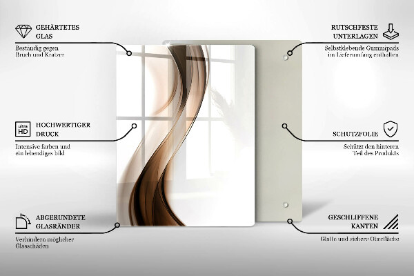 Steklena podloga za rezanje Abstraktne črte