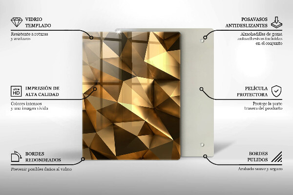 Steklena podloga za rezanje Vzorec avokada