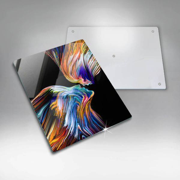 Steklena podloga za rezanje Abstrakcija poljuba