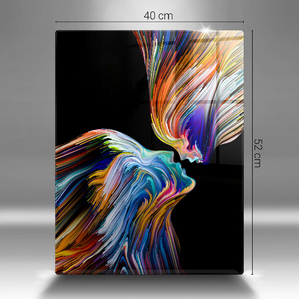 Steklena podloga za rezanje Abstrakcija poljuba