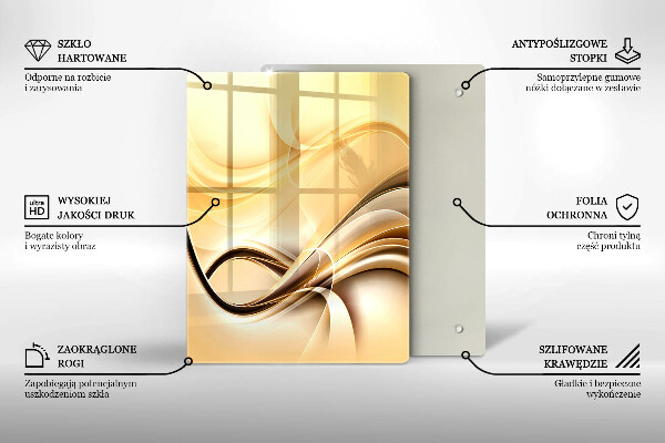 Steklena podloga za rezanje Abstrakcija poljuba