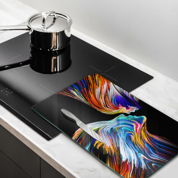 Steklena podloga za rezanje Abstrakcija poljuba