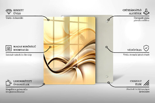 Steklena podloga za rezanje Abstrakcija poljuba