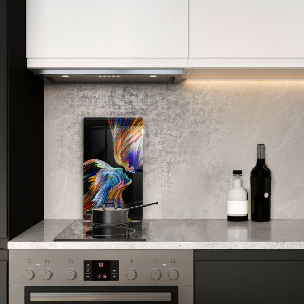 Steklena podloga za rezanje Abstrakcija poljuba