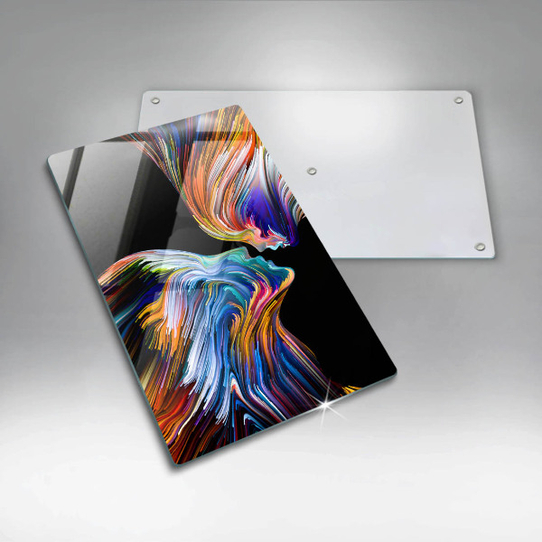 Steklena podloga za rezanje Abstrakcija poljuba