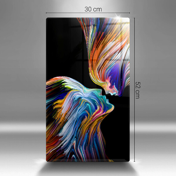 Steklena podloga za rezanje Abstrakcija poljuba