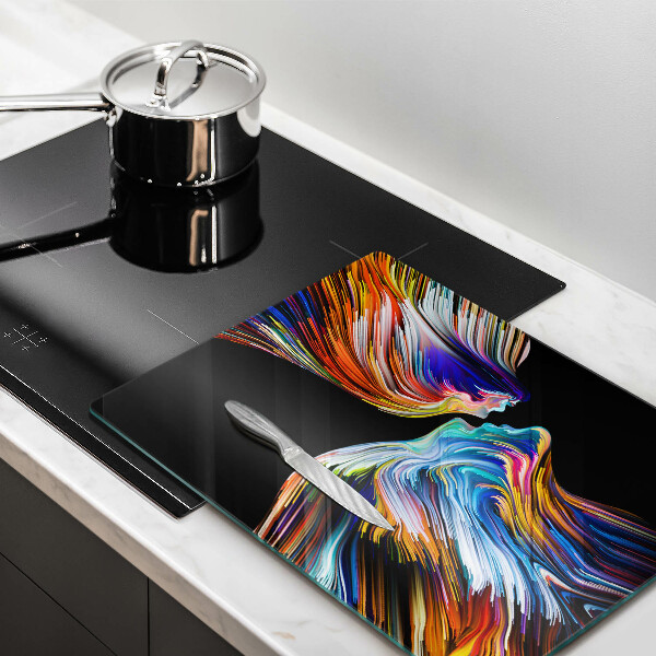 Steklena podloga za rezanje Abstrakcija poljuba