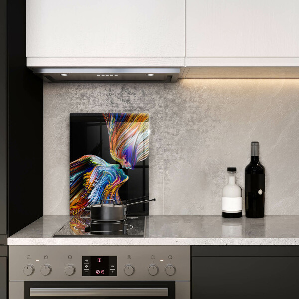 Steklena podloga za rezanje Abstrakcija poljuba