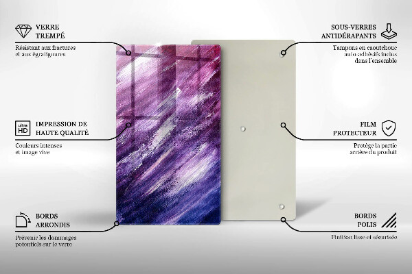 Steklena podloga za rezanje Barvna abstrakcija