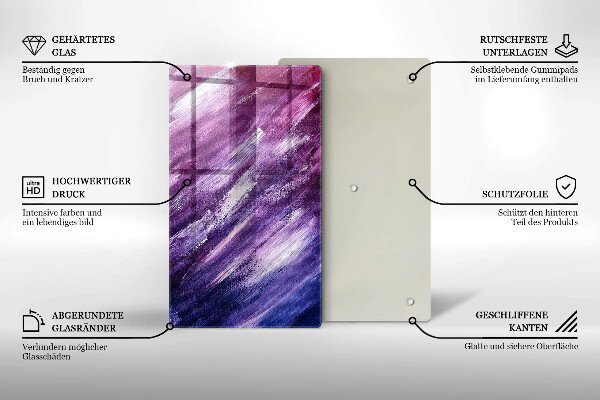 Steklena podloga za rezanje Barvna abstrakcija