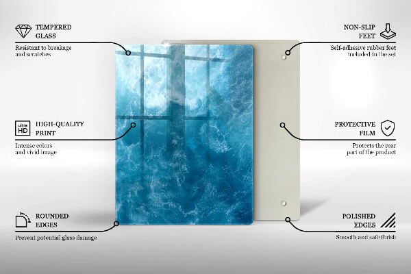Steklena podloga za rezanje Barvna abstrakcija