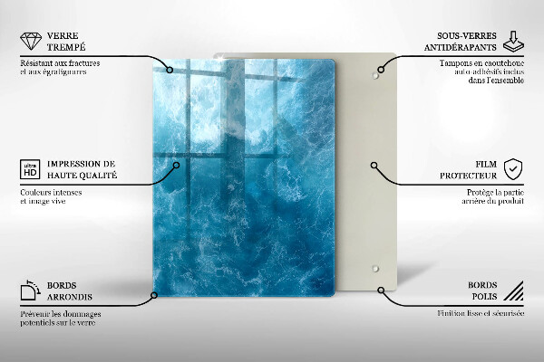 Steklena podloga za rezanje Barvna abstrakcija
