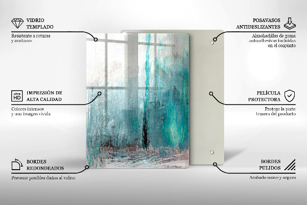 Steklena podloga za rezanje Pisano perje papige