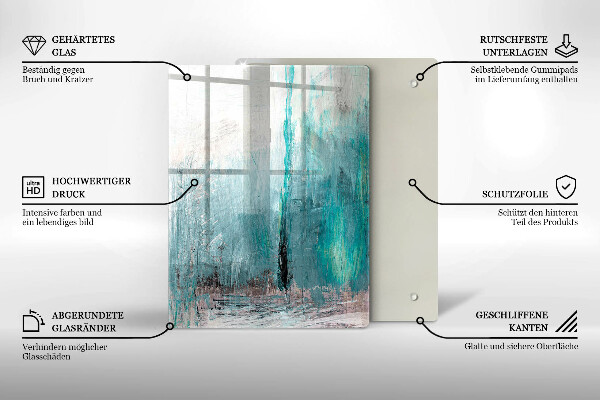 Steklena podloga za rezanje Pisano perje papige