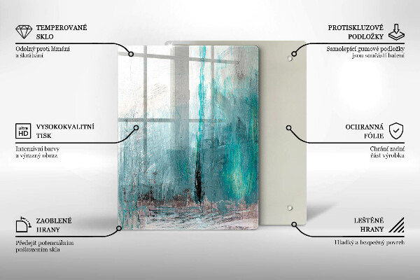 Steklena podloga za rezanje Pisano perje papige