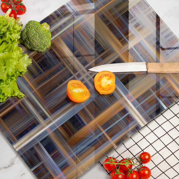 Steklena podloga za rezanje Abstraktne barvne črte