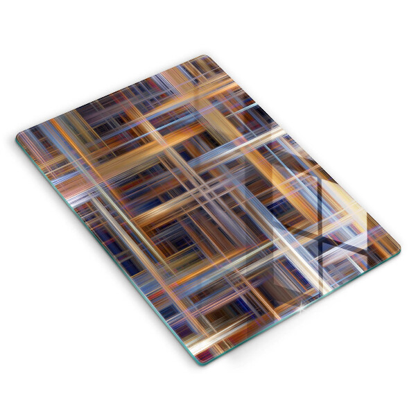 Steklena podloga za rezanje Abstraktne barvne črte