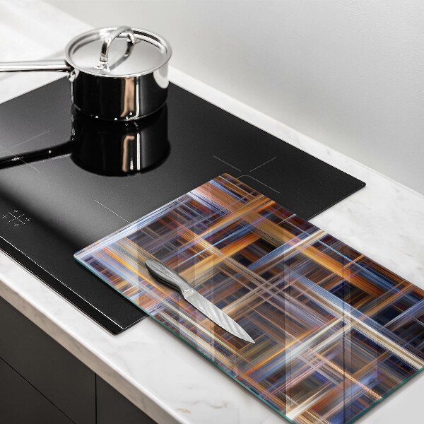 Steklena podloga za rezanje Abstraktne barvne črte