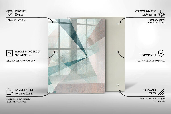 Steklena podloga za rezanje Abstraktne barvne črte