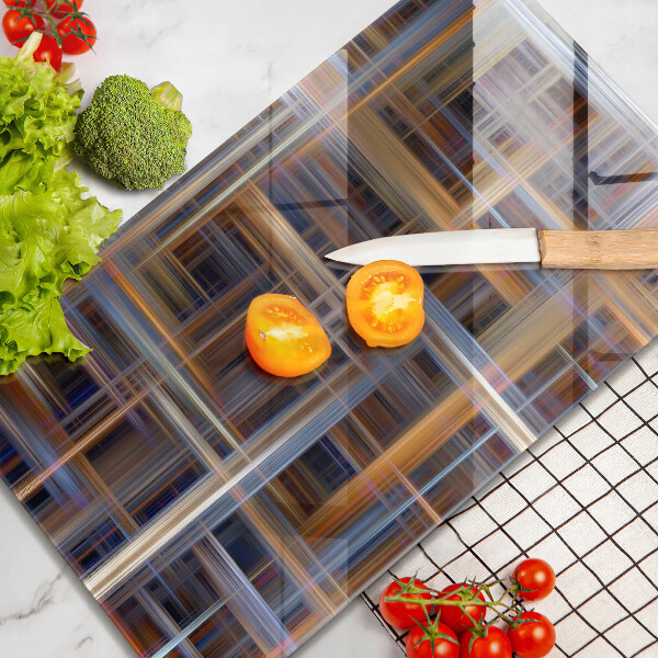 Steklena podloga za rezanje Abstraktne barvne črte