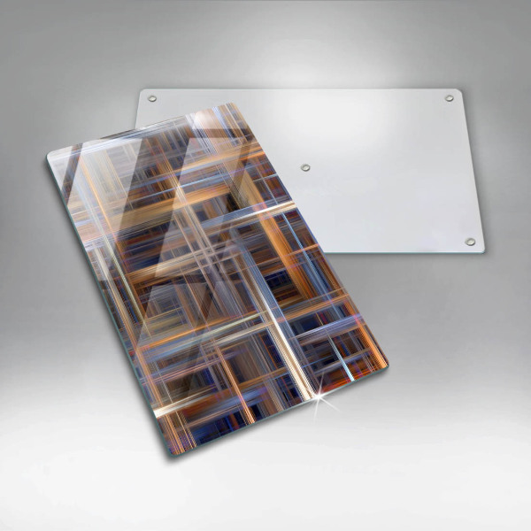 Steklena podloga za rezanje Abstraktne barvne črte