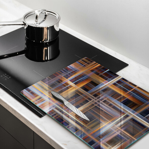 Steklena podloga za rezanje Abstraktne barvne črte