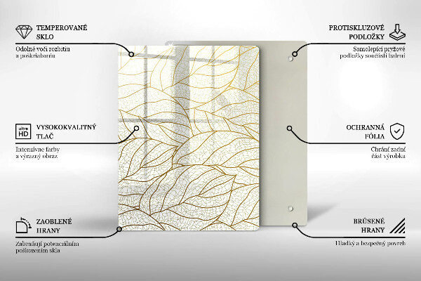 Steklena podloga za rezanje Abstraktna 3D geometrija