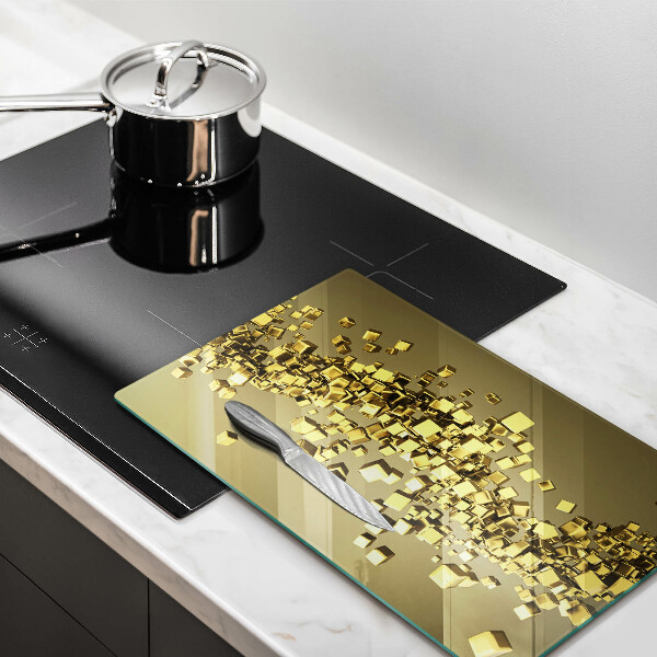 Steklena podloga za rezanje Abstraktna 3D geometrija