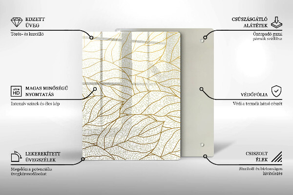 Steklena podloga za rezanje Abstraktna 3D geometrija
