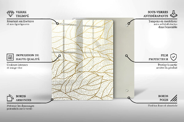 Steklena podloga za rezanje Abstraktna 3D geometrija