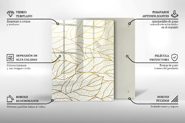 Steklena podloga za rezanje Abstraktna 3D geometrija