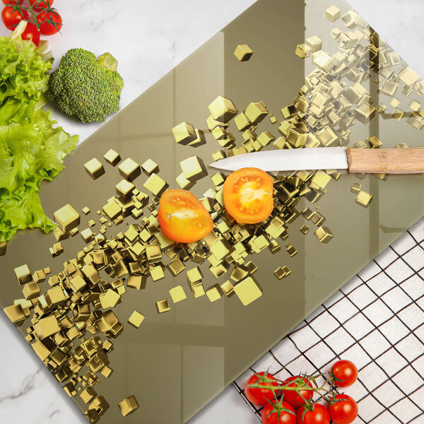 Steklena podloga za rezanje Abstraktna 3D geometrija